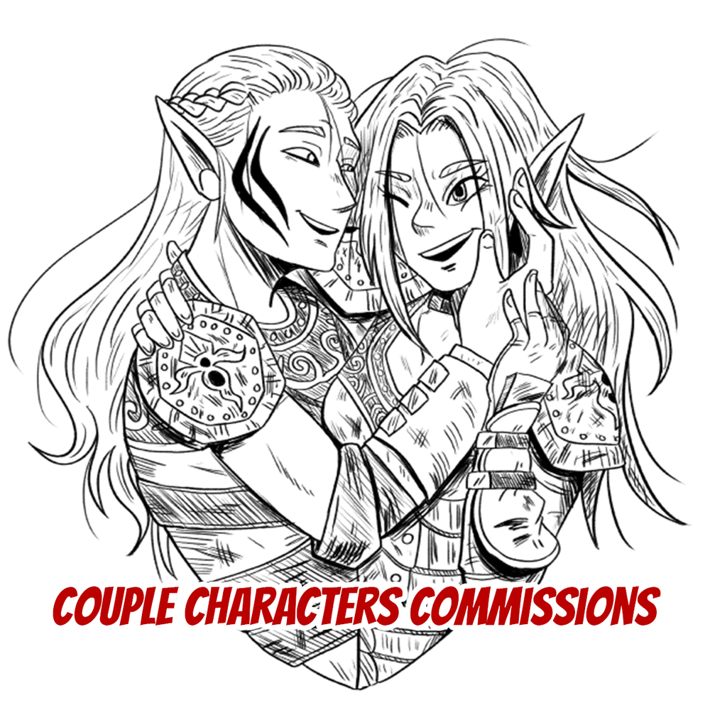 Character Couple, Black & White